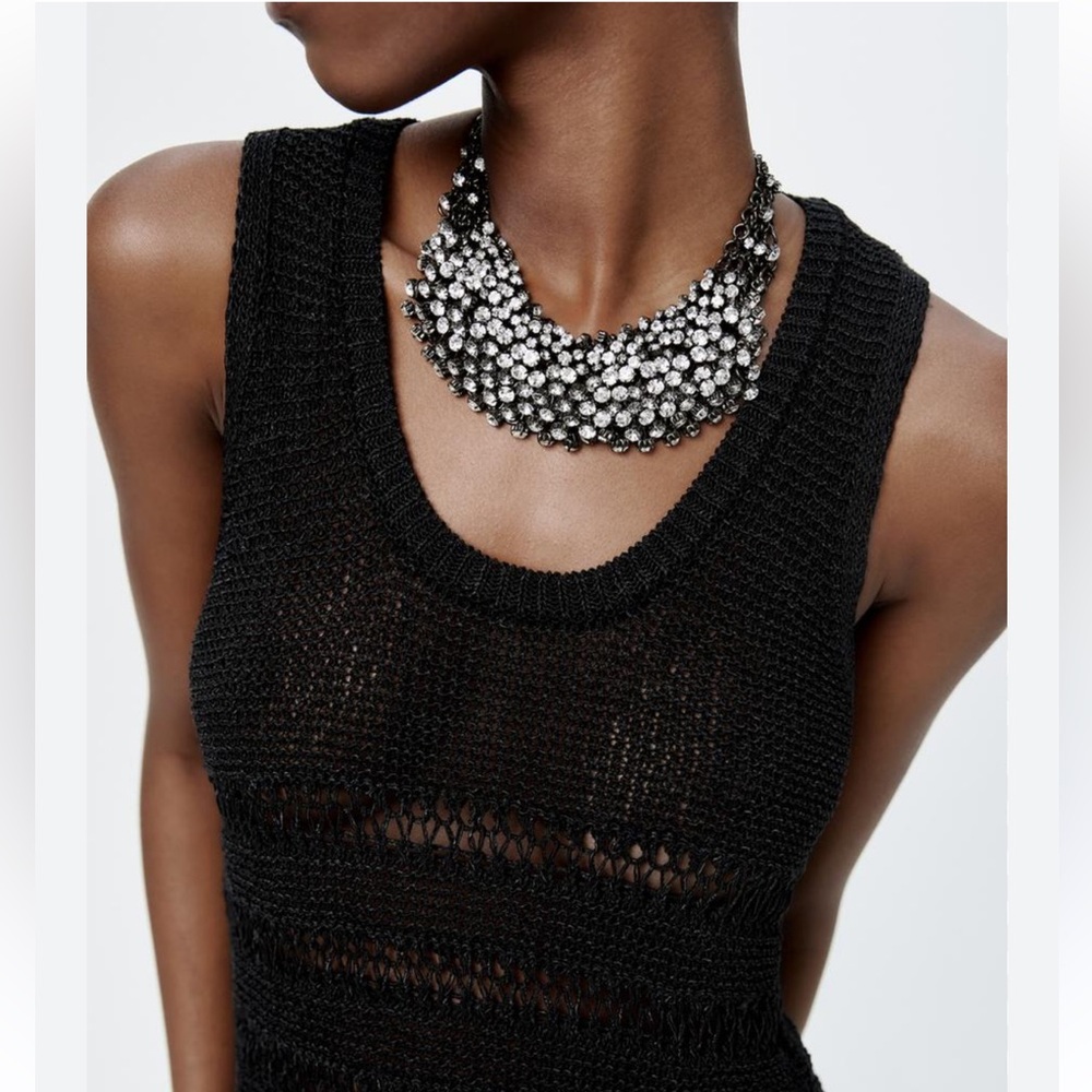 JEWEL NECKLACEDARK ANTHRACITE 0/1856/077/898/03